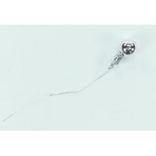 16MM Silver Glass Ball With Wire (lot of 24 bunches) SALE ITEM